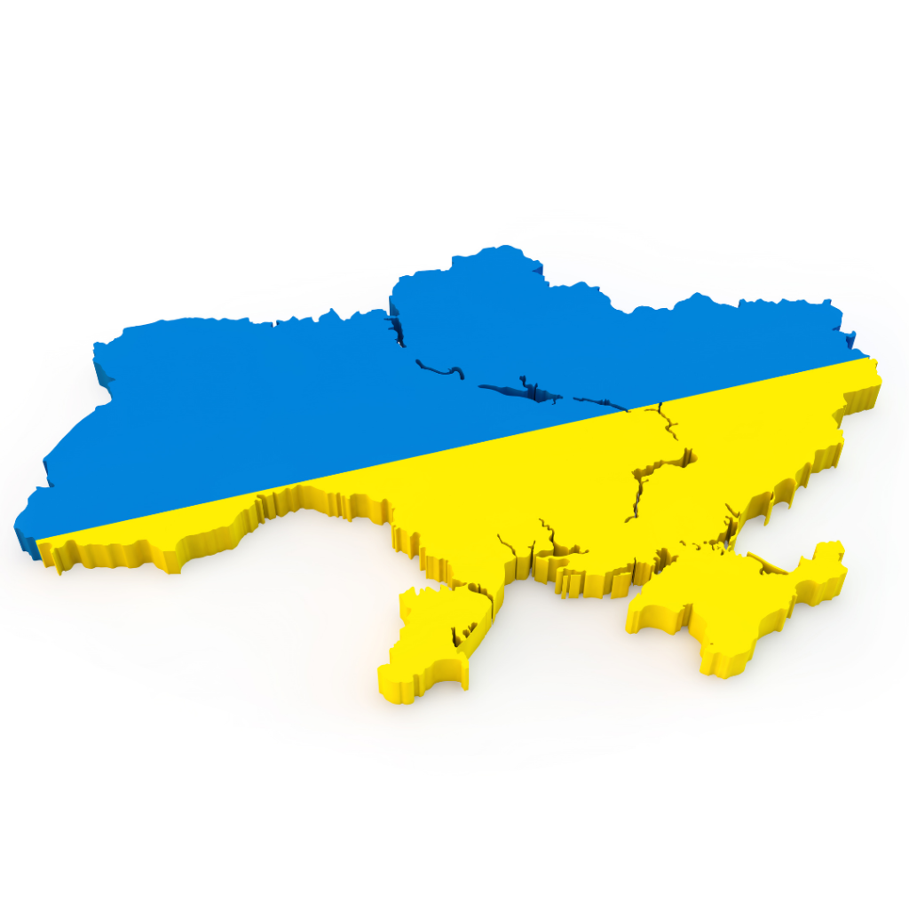 grafic image of Ukraine on a map