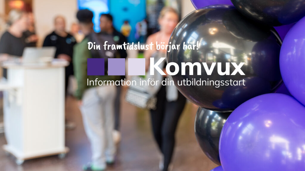Bild. suddiga personer minglar med ballonger i förgrunden.
